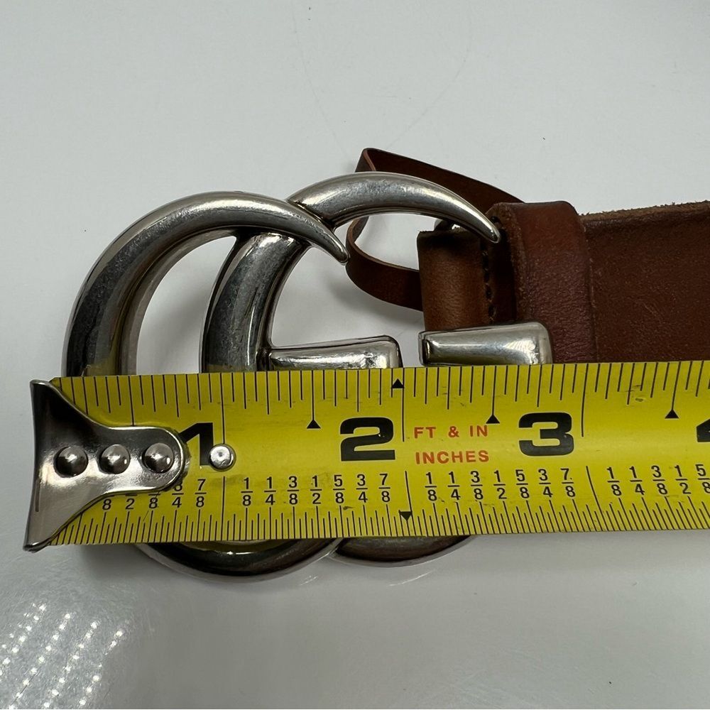 Gucci GG Brown Leather Belt Size 110 - 44 - Picture 11 of 11
